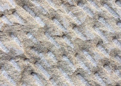Angled Stugged Finish in Natural Stone