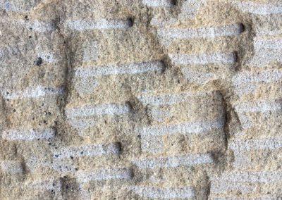 Horizontal Stugged Finish in Natural Stone