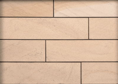 Fletcher Bank sandstone paving sample panel by Cumbrian Stone