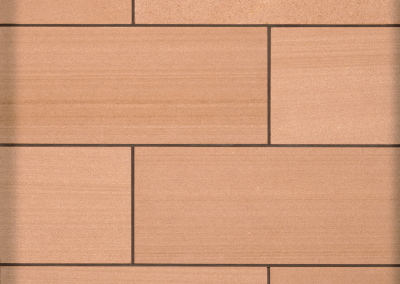 Lazonby sandstone ashlar sample panel by Cumbrian Stone