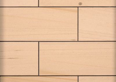 Scotch Buff sandstone Ashlar sample panel by Cumbrian Stone