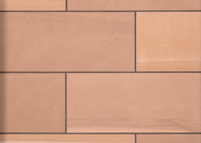 St Bees sandstone Ashlar sample panel by Cumbrian Stone
