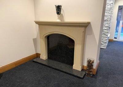 The Ellipse fire surround in Longridge sandstone