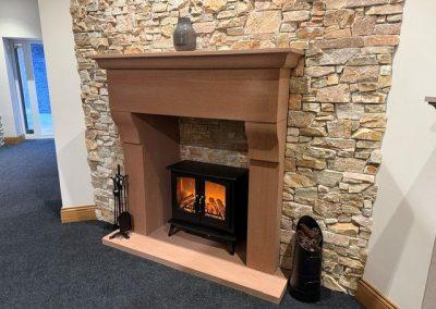 The Farmhouse fire surround in Lazonby sandstone