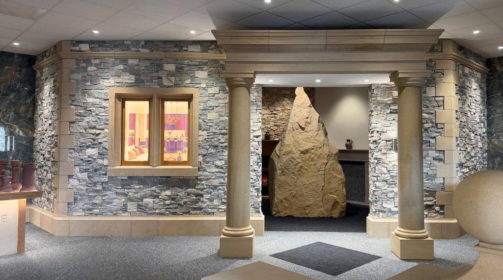 The front of house display in the Cumbrian Stone showroom