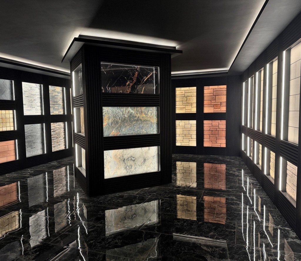 The gallery at Cumbrian Stone - showcasing over 60 different styles and types of natural stone