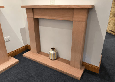 The Recess fire surround in Lazonby sandstone