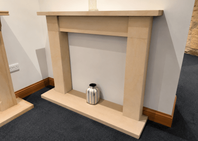 The Recess fire surround in Longridge sandstone