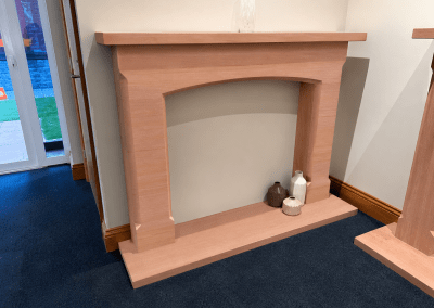 The Splayed Arch fire surround in Lazonby sandstone